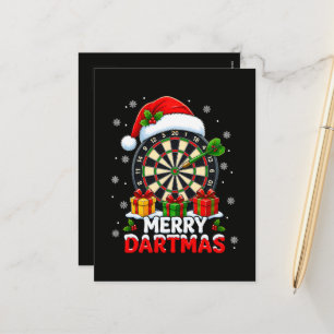 Cartes Pour Fêtes Annuelles Joyeux Dartmas Darts de Noël drôles