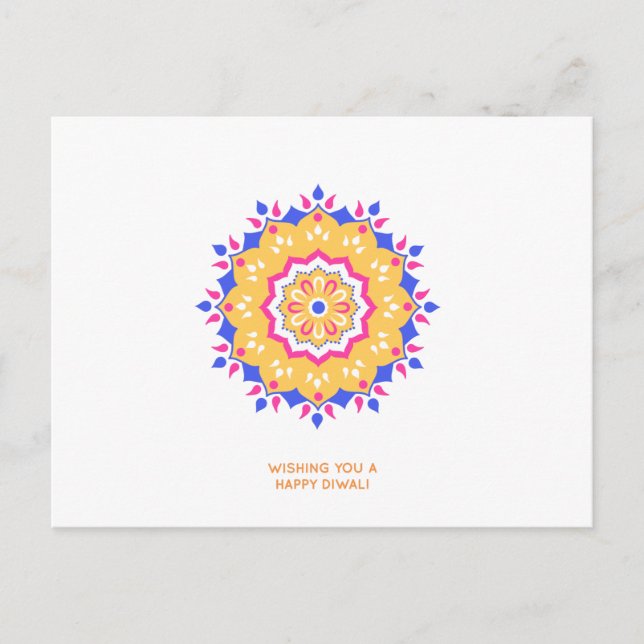 Cartes Pour Fêtes Annuelles Joyeux Diwali (Devant)