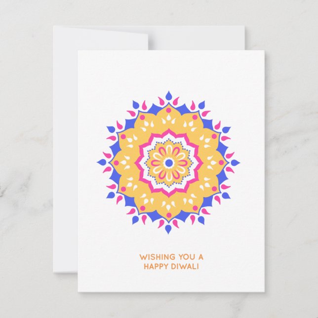 Cartes Pour Fêtes Annuelles Joyeux Diwali (Devant)