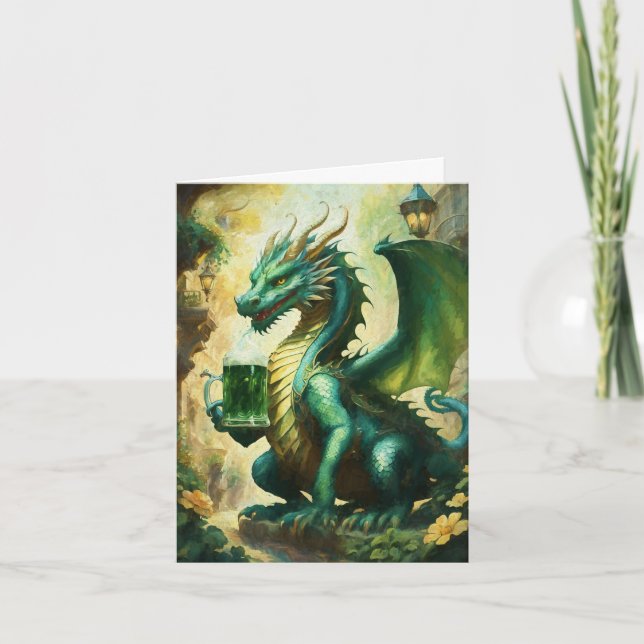 Cartes Pour Fêtes Annuelles Joyeux dragon de la Saint Patrick (Devant)