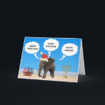 Cartes Pour Fêtes Annuelles Joyeux Eléphant de Vacances<br><div class="desc">Elephant n'oublie jamais les vacances heureuses</div>