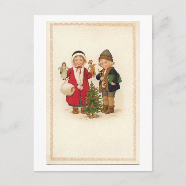 Cartes Pour Fêtes Annuelles Joyeux enfants de Noël (Devant)