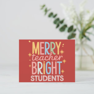 Cartes Pour Fêtes Annuelles Joyeux Enseignant Brillant Étudiants Noël Drôle Xm