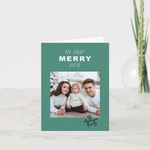 Cartes Pour Fêtes Annuelles Joyeux Era Bright Funky One Photo Green Christmas