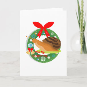 Cartes Pour Fêtes Annuelles joyeux escargot de noël