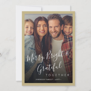 Cartes Pour Fêtes Annuelles Joyeux et Bright photo de famille moderne Noël