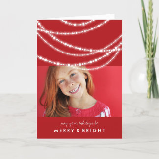 Cartes Pour Fêtes Annuelles Joyeux et brillant éclat de lumière de Noël Photo