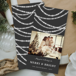 Cartes Pour Fêtes Annuelles Joyeux et brillant feu de Noël
