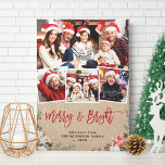 Cartes Pour Fêtes Annuelles Joyeux et brillant Floral 4 Photo Noël Kraft<br><div class="desc">Envoyez vos salutations de la saison avec cette "Joyeuse et brillante Rustic Floral 4 Photo Kraft Paper Look Holiday Card". (1) Pour plus de personnalisation, cliquez sur le lien "customiser plus loin" et utilisez notre outil de conception pour modifier ce modèle. (2) Si vous préférez les papiers plus épais /...</div>