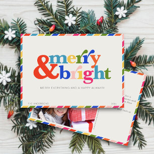 Cartes Pour Fêtes Annuelles Joyeux et brillant moderne minimaliste photo de No
