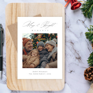 Cartes Pour Fêtes Annuelles Joyeux et brillants moments Noël Photo de famille
