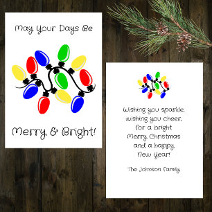 Cartes Pour Fêtes Annuelles Joyeux et Lumineux