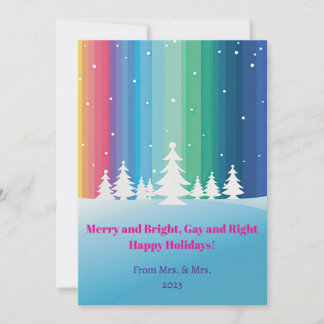 Cartes Pour Fêtes Annuelles Joyeux et lumineux, gay et droit - Joyeuses fêtes