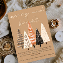 Joyeux et Lumineux Minimaliste Bohème Brun Noël Mi