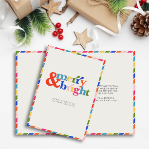 Cartes Pour Fêtes Annuelles Joyeux et lumineux Noël minimal moderne