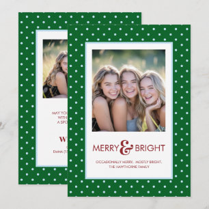 Cartes Pour Fêtes Annuelles Joyeux et Lumineux Pointillé Drôle de Vacances