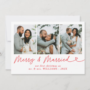 Cartes Pour Fêtes Annuelles Joyeux et marié photo Noël