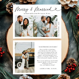 Cartes Pour Fêtes Annuelles Joyeux et marié photo Noël