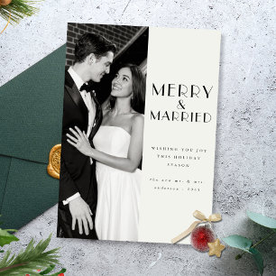Cartes Pour Fêtes Annuelles Joyeux et marié photo Noël