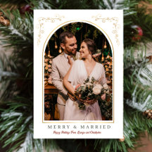 Joyeux Et Mariés Élégant Arche Photo Noël