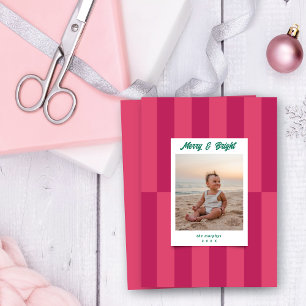 Cartes Pour Fêtes Annuelles Joyeux et rose vif Noël
