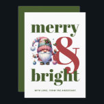 Cartes Pour Fêtes Annuelles Joyeux et vert brillant rouge Gnome non photo Noël<br><div class="desc">Répandez la fête de Noël avec notre Carte de Noël Joyeux et vert brillant Gnome! Ce fantaisiste, non-carte photo, présente un design festif rouge et vert, parfait pour ajouter une touche de charme à vos salutations de vacances. Avec son look cosy, il est idéal pour envoyer des voeux chaleureux à...</div>