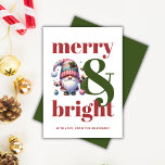 Cartes Pour Fêtes Annuelles Joyeux et vert brillant rouge Gnome non photo Noël<br><div class="desc">Répandez la fête de Noël avec notre Carte de Noël Joyeux et vert brillant Gnome! Ce fantaisiste, non-carte photo, présente un design festif rouge et vert, parfait pour ajouter une touche de charme à vos salutations de vacances. Avec son look cosy, il est idéal pour envoyer des voeux chaleureux à...</div>