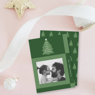 Cartes Pour Fêtes Annuelles Joyeux et vert vif À damiers une photo