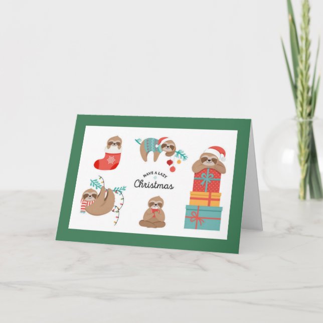 Cartes Pour Fêtes Annuelles Joyeux fentes de Noël (Devant)