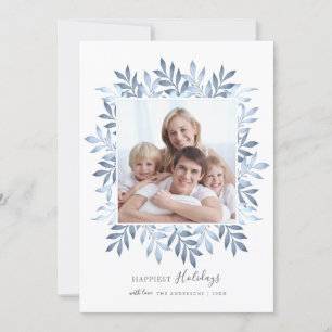 Cartes Pour Fêtes Annuelles Joyeux Festive Foliage Cadre photo