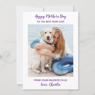 Cartes Pour Fêtes Annuelles Joyeux Fête des Mères Chien Maman Personnalisé Ani