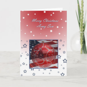 Cartes Pour Fêtes Annuelles Joyeux Fils de l'armée de Noël