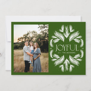 Cartes Pour Fêtes Annuelles Joyeux Frame d'épinette vert