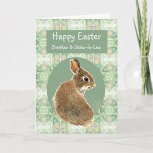 Cartes Pour Fêtes Annuelles Joyeux frère de Pâques et belle-soeur lapin lapin