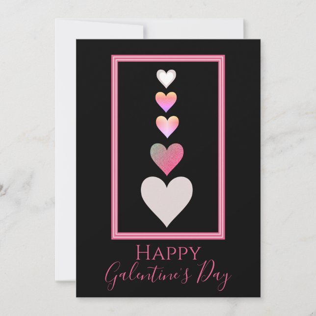 Cartes Pour Fêtes Annuelles Joyeux Galentine's Day meilleur ami Coeurs mignone (Devant)