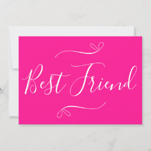 Cartes Pour Fêtes Annuelles Joyeux Galentine's Day meilleur ami Hot Pink