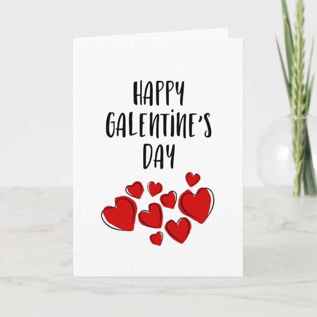 Cartes Pour Fêtes Annuelles Joyeux Galentine's jour fille amis Valentines cart (Devant)