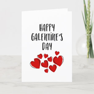 Cartes Pour Fêtes Annuelles Joyeux Galentine's jour fille amis Valentines cart