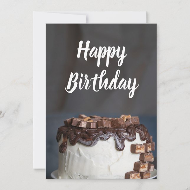 Cartes Pour Fêtes Annuelles Joyeux gâteau au chocolat d'anniversaire (Devant)