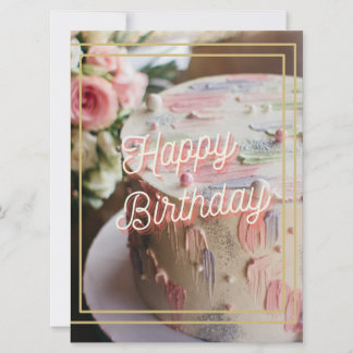 Cartes Pour Fêtes Annuelles Joyeux gâteau d'anniversaire