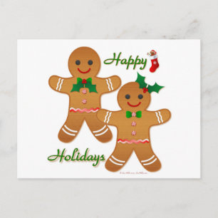 Cartes Pour Fêtes Annuelles Joyeux Gingerbread Homme Garçon Girl