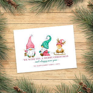 Cartes Pour Fêtes Annuelles Joyeux Gnome de Noël