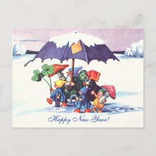 Cartes Pour Fêtes Annuelles Joyeux Gnomes du Nouvel An