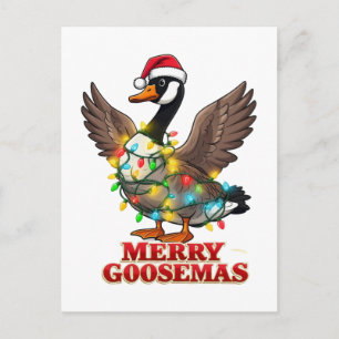 Cartes Pour Fêtes Annuelles Joyeux Goosemas Drôle de Noël Oie Xmas