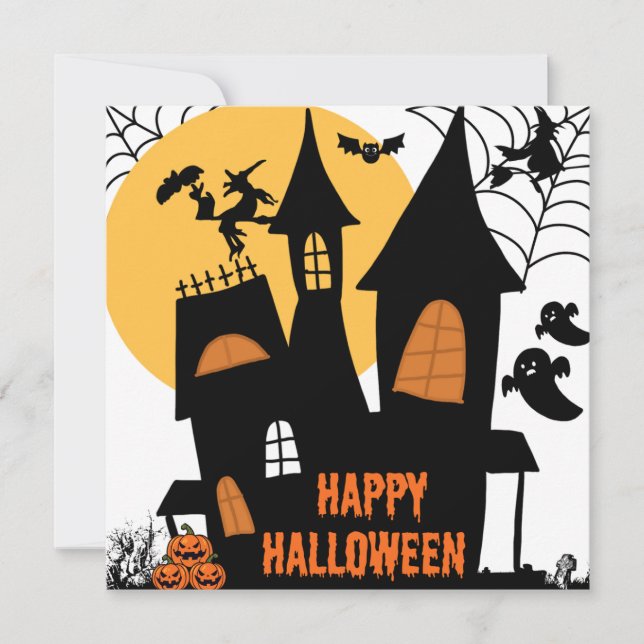 Cartes Pour Fêtes Annuelles Joyeux Halloween (Devant)