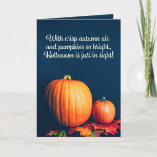 Cartes Pour Fêtes Annuelles Joyeux Halloween à quiconque Citrouilles Feuilles 
