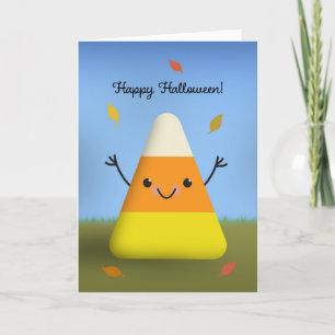 Cartes Pour Fêtes Annuelles Joyeux Halloween à quiconque Mignon Maïs en Bonbon