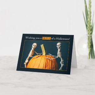 Cartes Pour Fêtes Annuelles Joyeux Halloween à tous les squelettes avec citrou