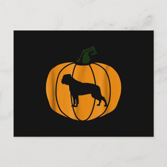 Cartes Pour Fêtes Annuelles Joyeux Halloween American Bulldog Pumpkin Chien (Devant)