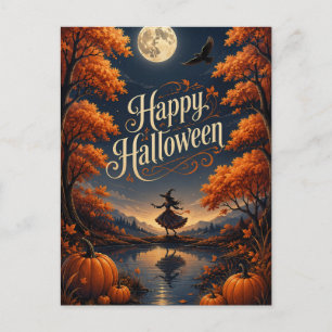 Cartes Pour Fêtes Annuelles Joyeux Halloween Automne Enchanté Citrouille
